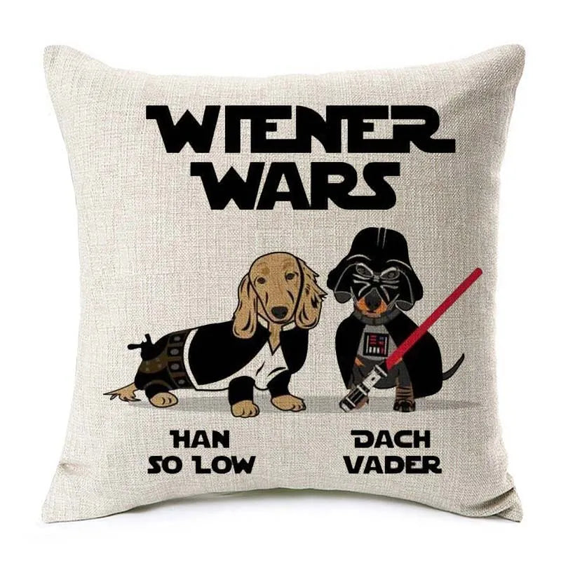 Design Kissenbezüge mit verschiedenen Dackelmotiven