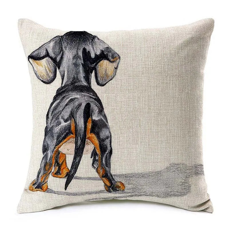 Design Kissenbezüge mit verschiedenen Dackelmotiven