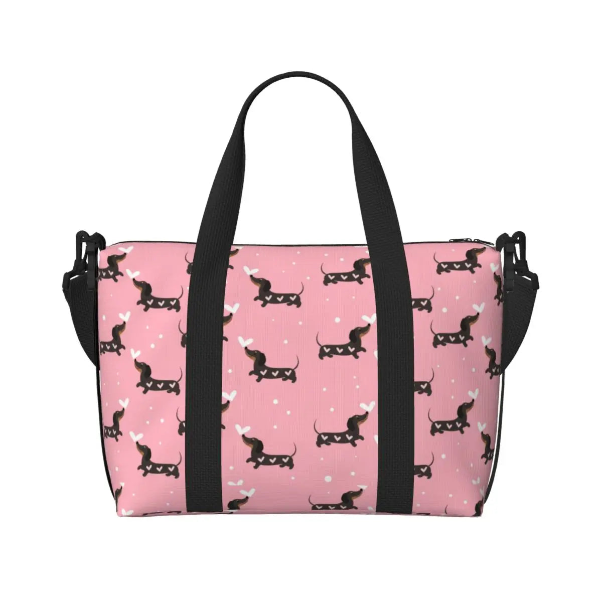 Tasche mit Dackelmotiven für Strand Gym Reise Shopping