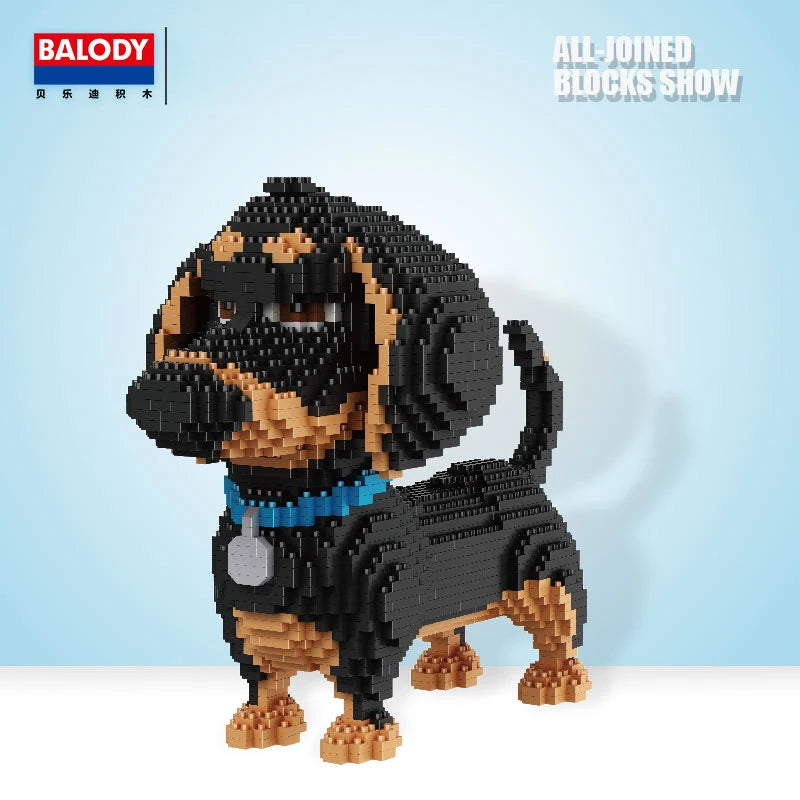 Dackel Hund Katze Micro Klemmbaustein