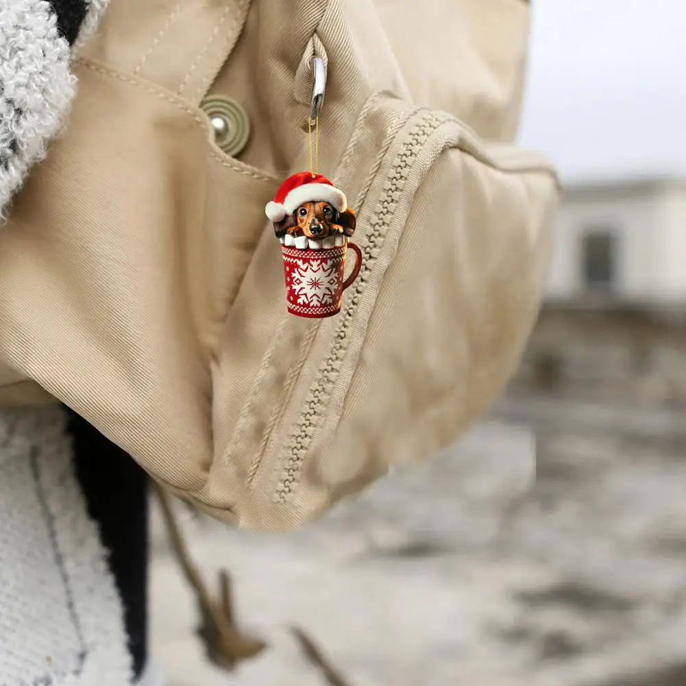 Adventskalender mit 24 2-D-Dackelanhängern in verschiedenen Ausführungen