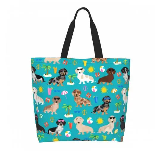 Handtasche mit süßen Dackelmotiven