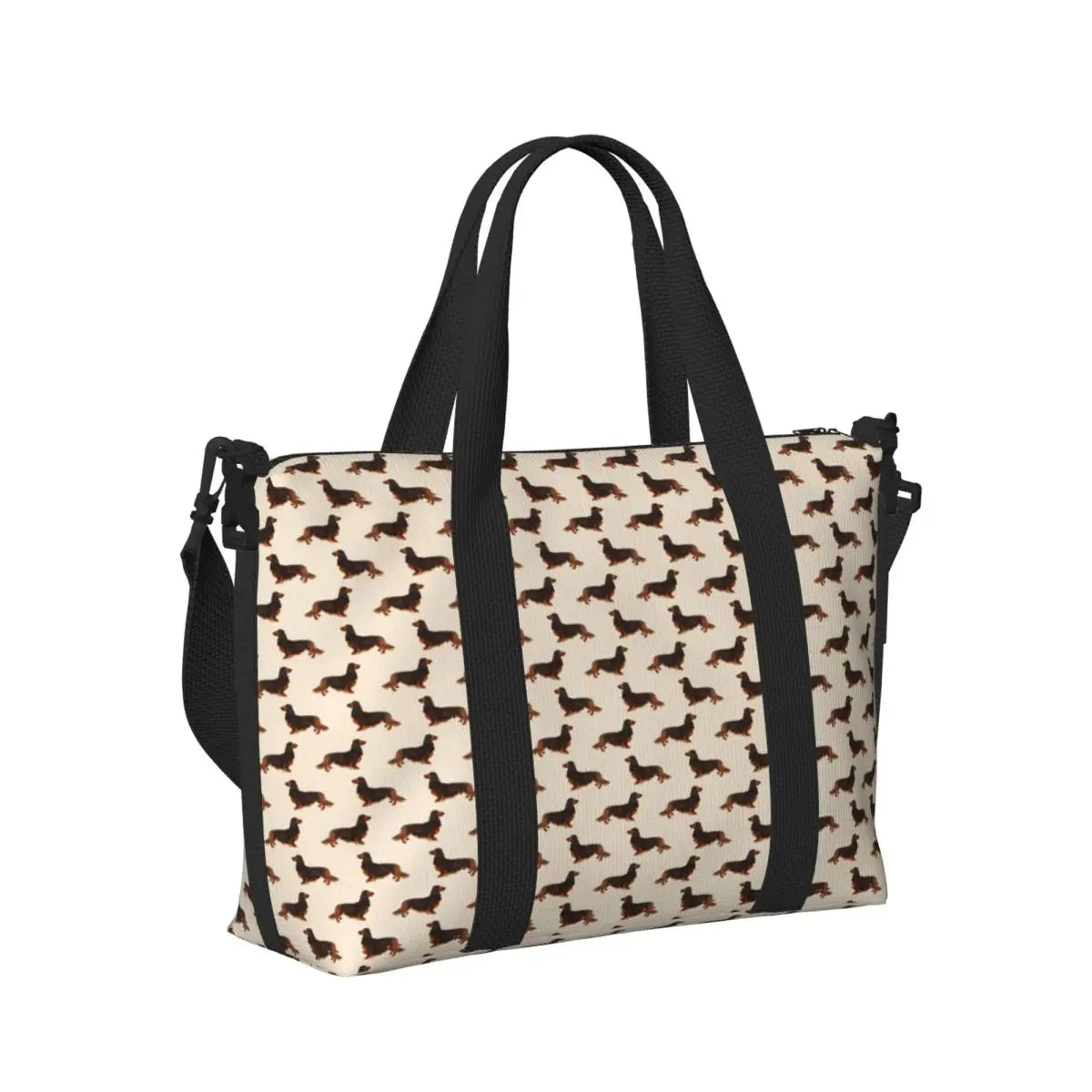 Tasche mit Dackelmotiven für Strand Gym Reise Shopping