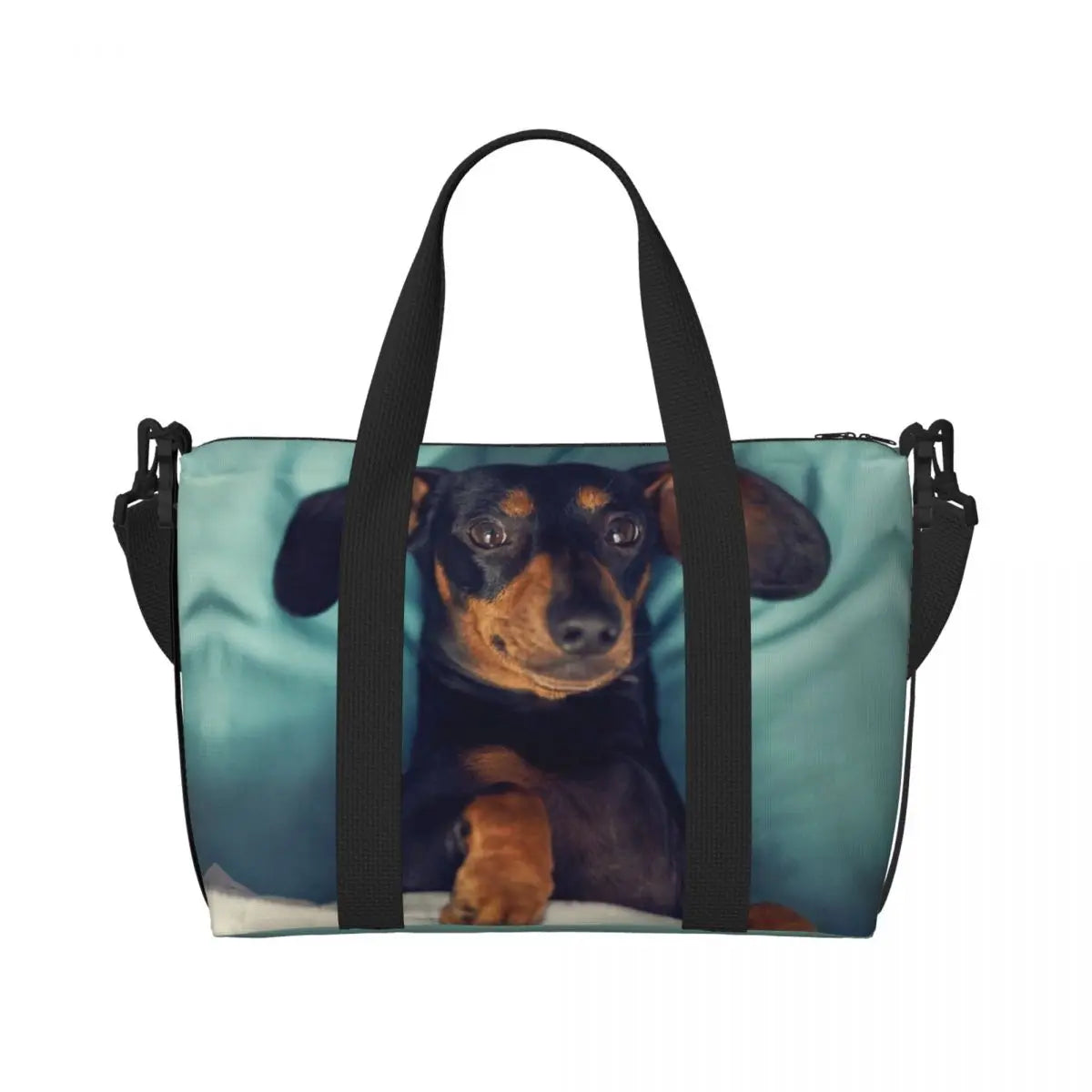 Tasche mit Dackelmotiven für Strand Gym Reise Shopping