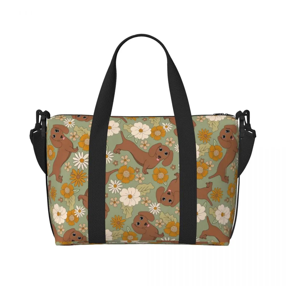 Tasche mit Dackelmotiven für Strand Gym Reise Shopping