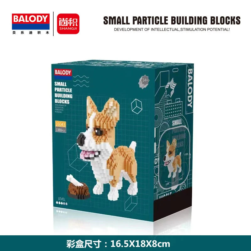 Dackel Hund Katze Micro Klemmbaustein