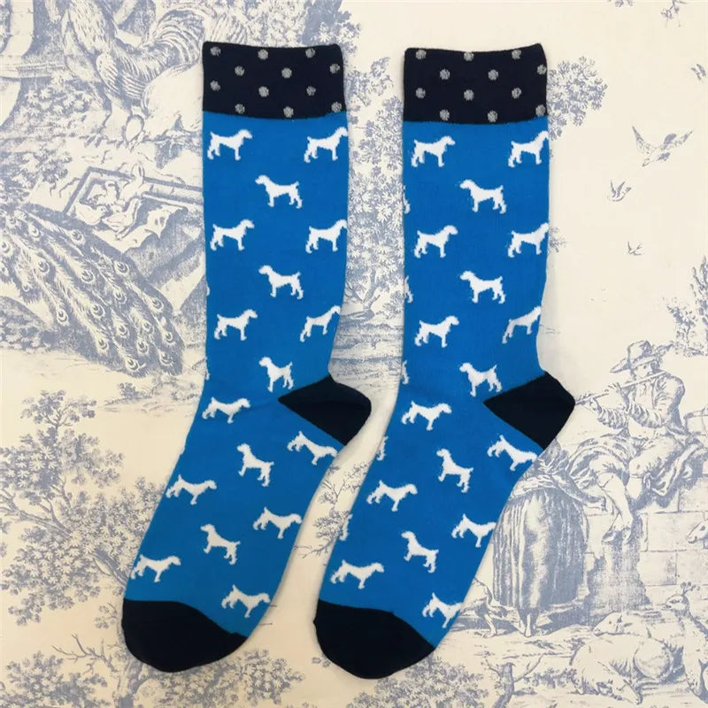 Socken mit lustigen Dackelmotiven in Größe 35-39