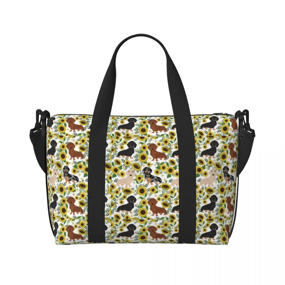 Tasche mit Dackelmotiven für Strand Gym Reise Shopping
