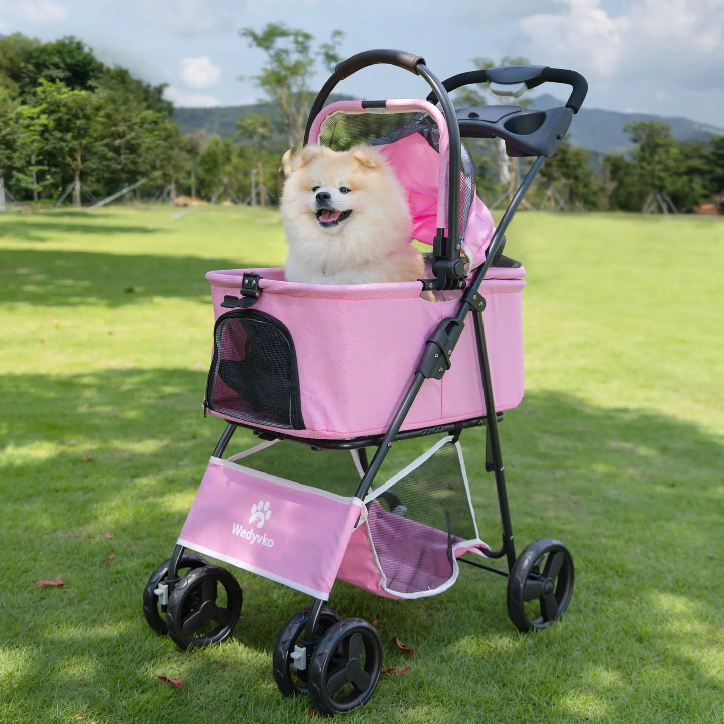 Hunde Wagen für kleine Hunde mit abnehmbarem Korb
