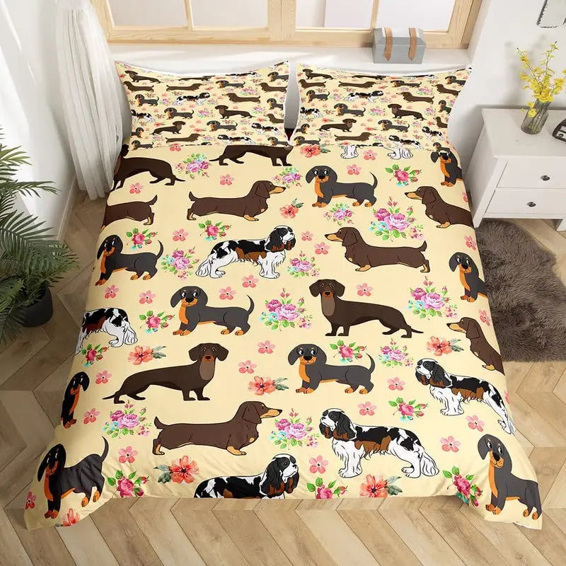 Bettwäsche mit verschiedenen Dackel- und Tiermotiven in den Größen 2 x 2 m und 1,35 x 2 m