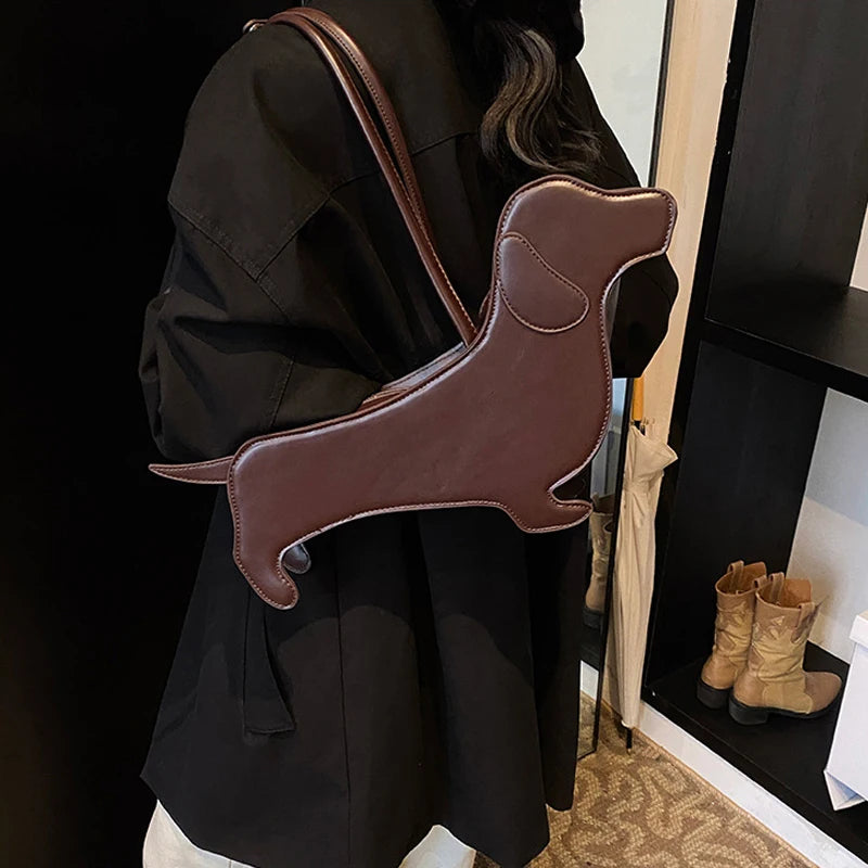 Handtasche Dackel aus PU-Leder