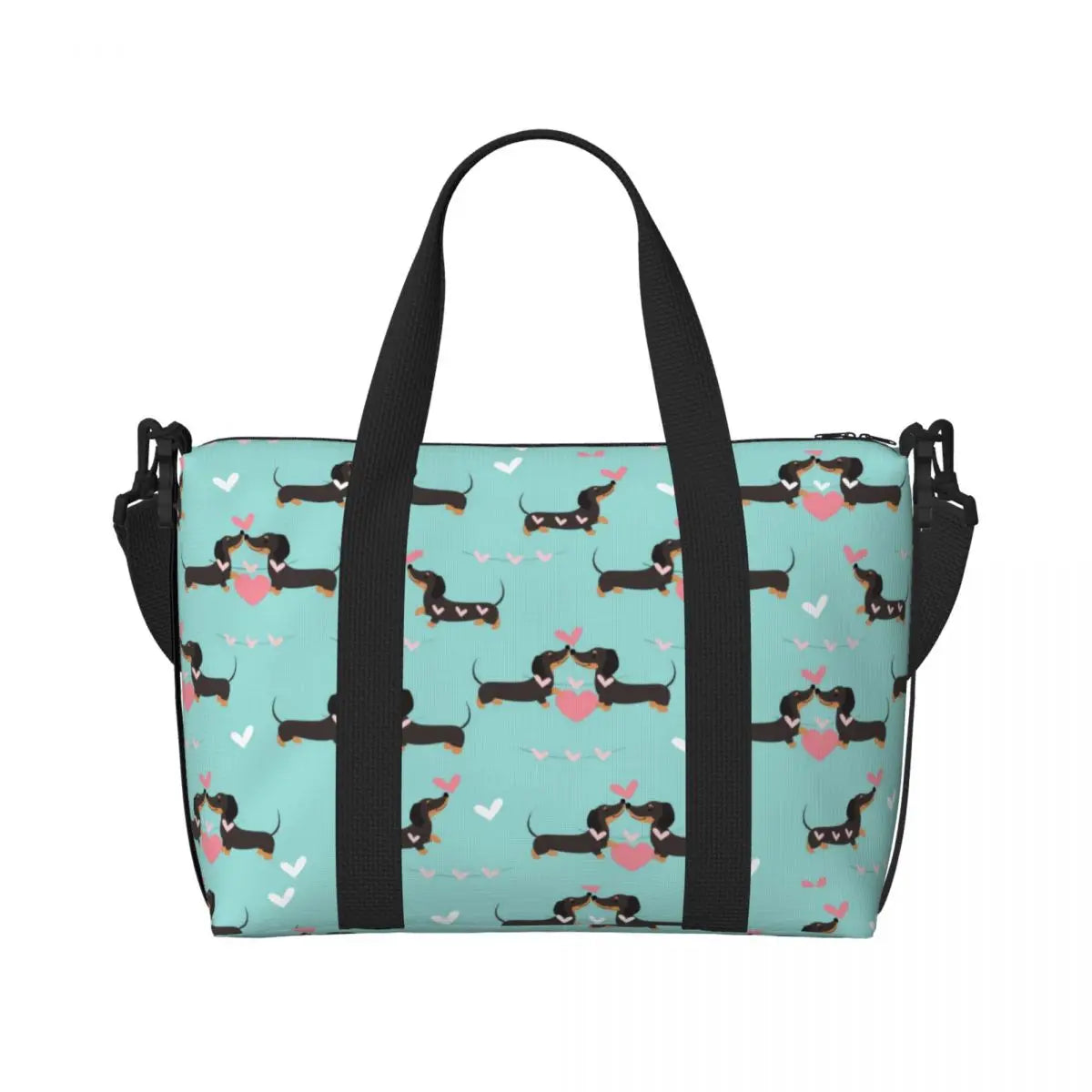 Tasche mit Dackelmotiven für Strand Gym Reise Shopping