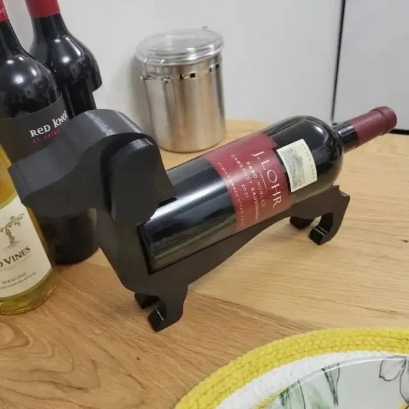 Dekorativer Flaschenhalter Weinhalter in Dackelform