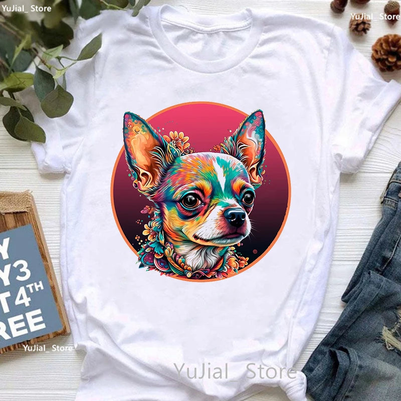 T-Shirt für Damen mit wunderschönen Dackel- und Hundemotiven