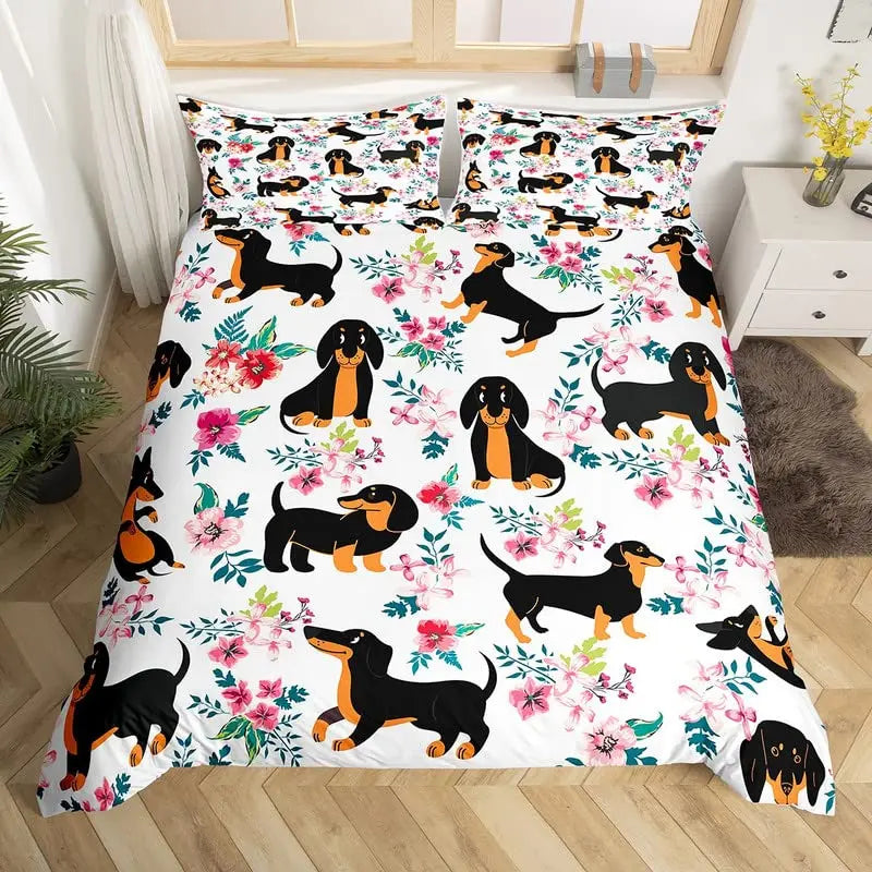 Bettwäsche mit verschiedenen Dackel- und Tiermotiven in den Größen 2 x 2 m und 1,35 x 2 m
