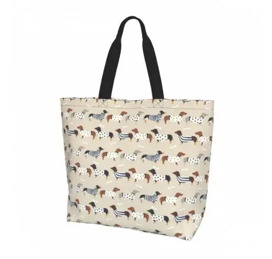 Handtasche mit süßen Dackelmotiven