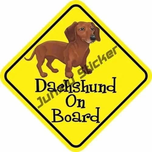 Sticker Aufkleber Dachshund on board