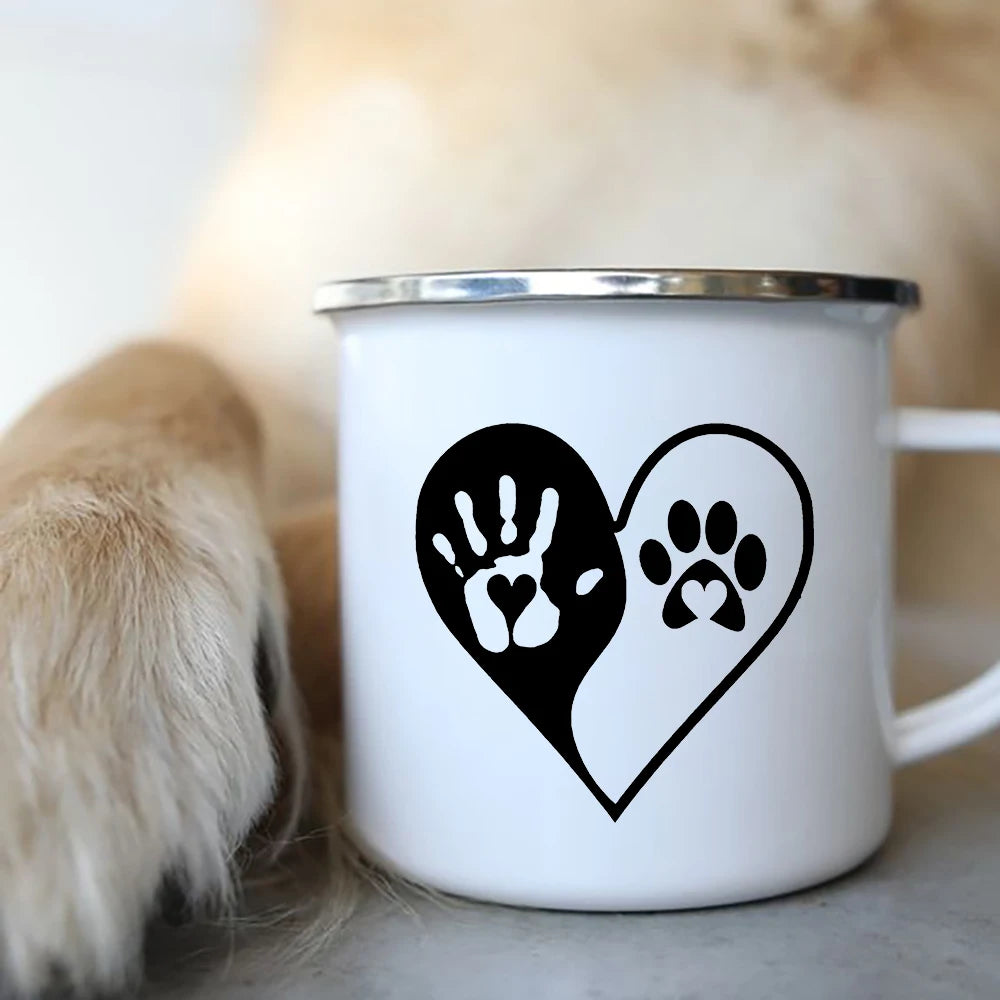 Tasse aus Emaille mit Dackelmotiv in zahlreichen Varianten verfügbar