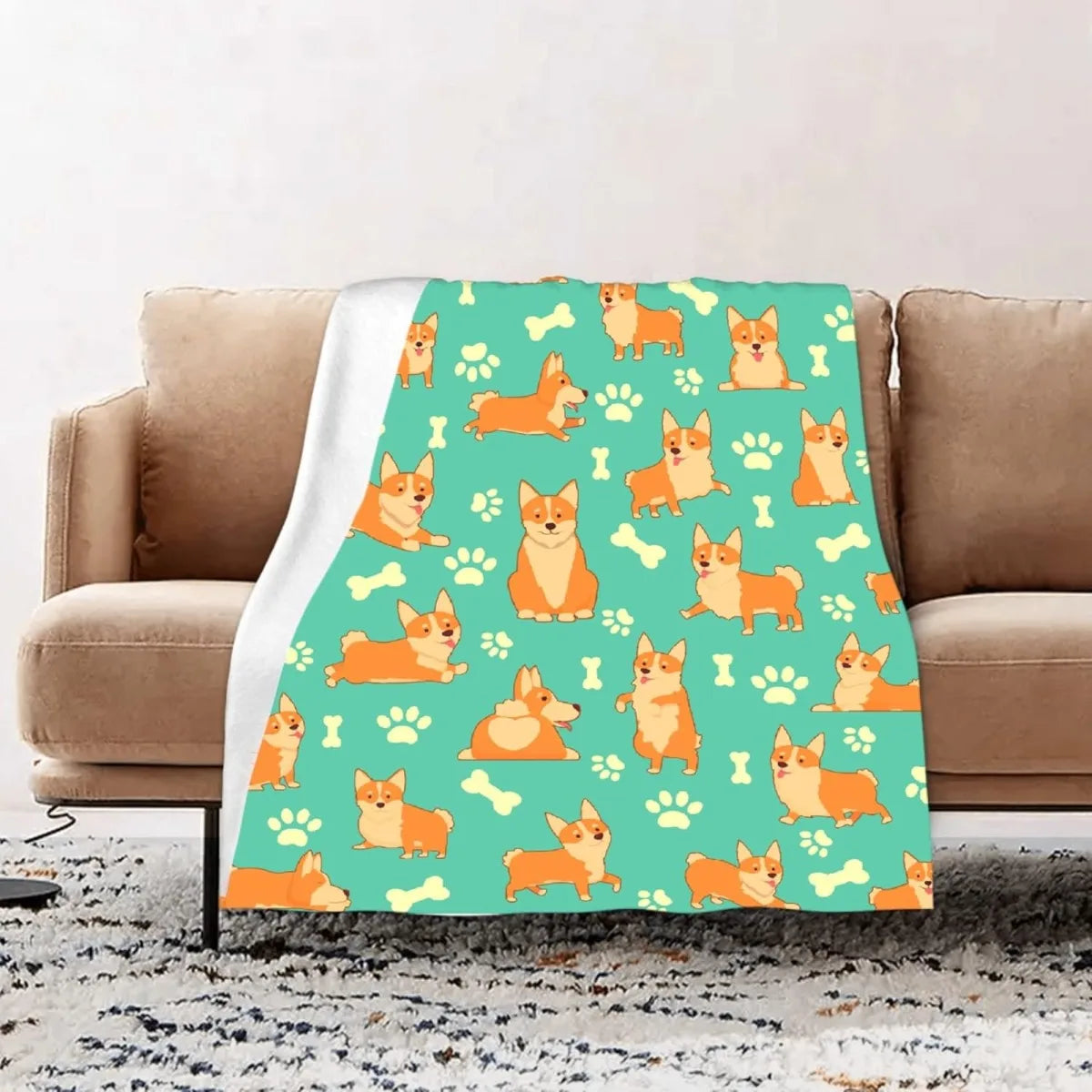 Fleece Decke mit Dackelmotiv in verschiedenen Designs
