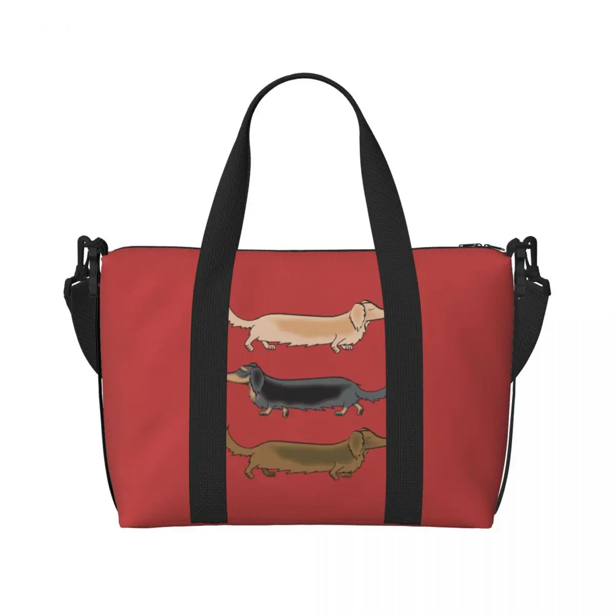 Tasche mit Dackelmotiven für Strand Gym Reise Shopping