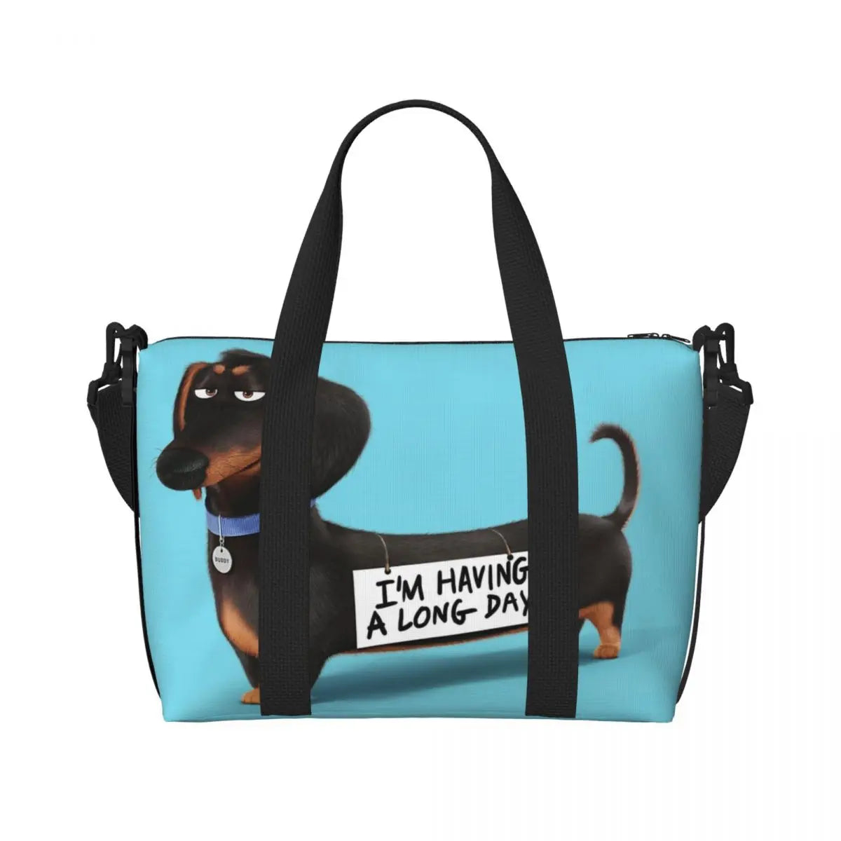 Tasche mit Dackelmotiven für Strand Gym Reise Shopping