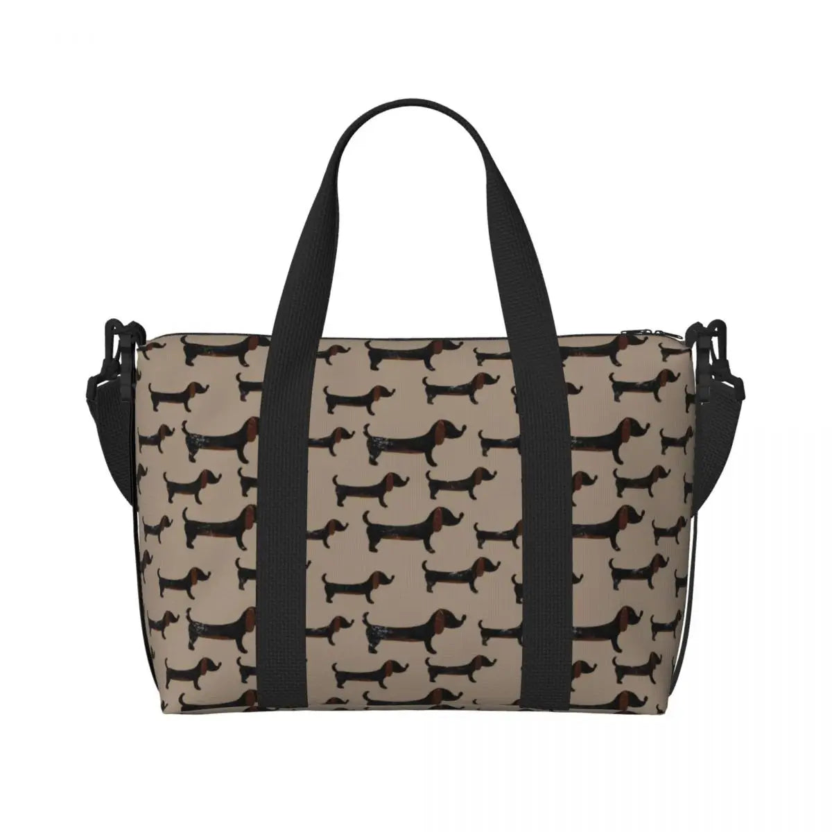 Tasche mit Dackelmotiven für Strand Gym Reise Shopping