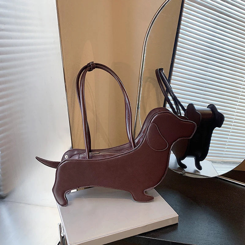 Handtasche Dackel aus PU-Leder