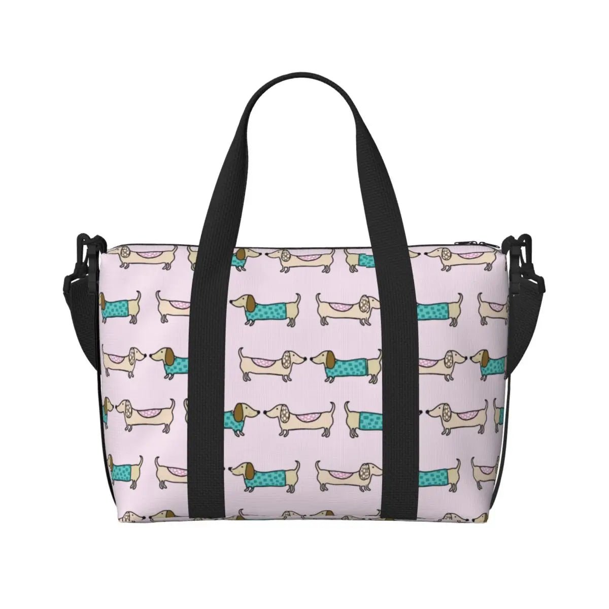 Tasche mit Dackelmotiven für Strand Gym Reise Shopping