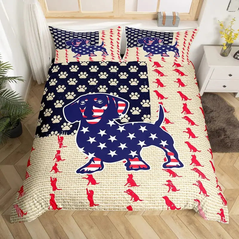 Bettwäsche mit verschiedenen Dackel- und Tiermotiven in den Größen 2 x 2 m und 1,35 x 2 m