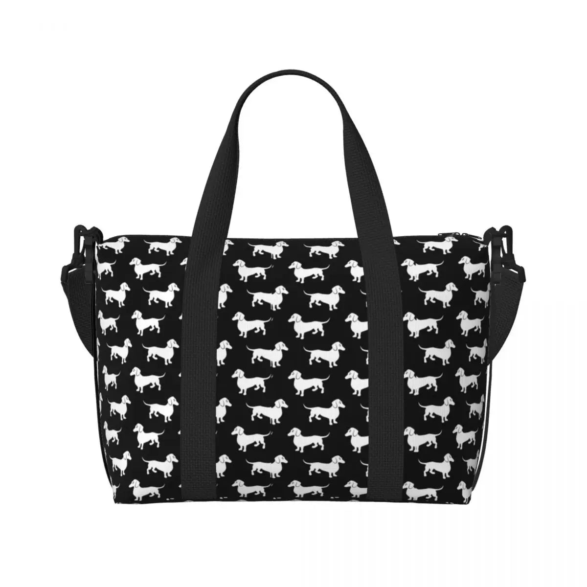 Tasche mit Dackelmotiven für Strand Gym Reise Shopping