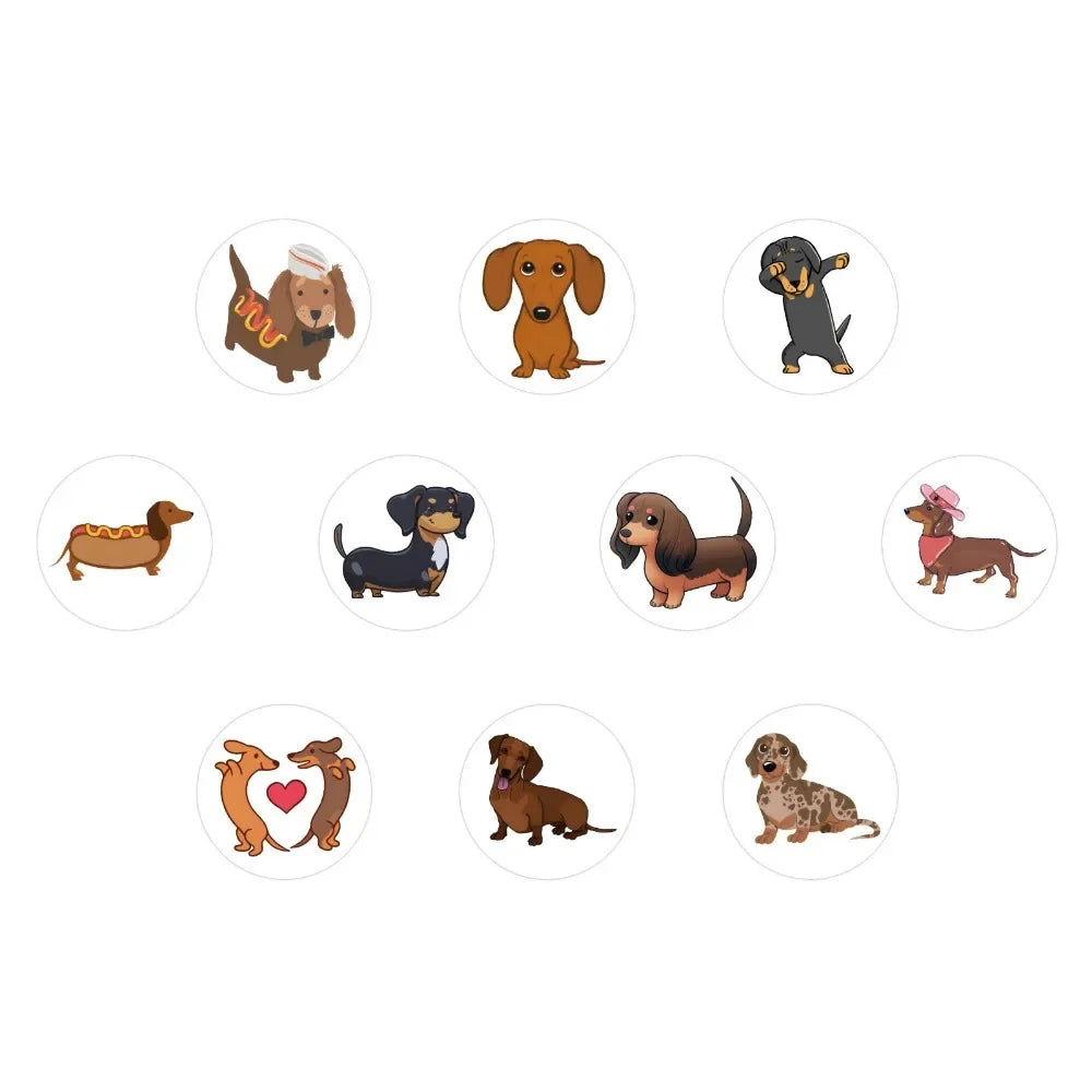 500 süße Aufkleber Sticker mit Dackeln für Briefe Poesiealbum usw.