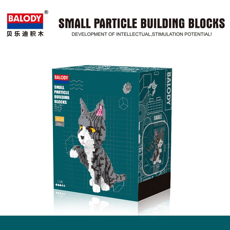 Dackel Hund Katze Micro Klemmbaustein