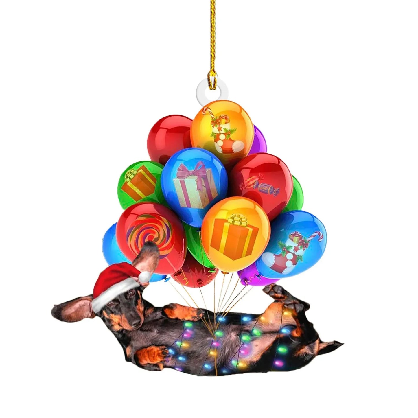 Dackel als Anhänger für den Weihnachtsbaum oder als Deko