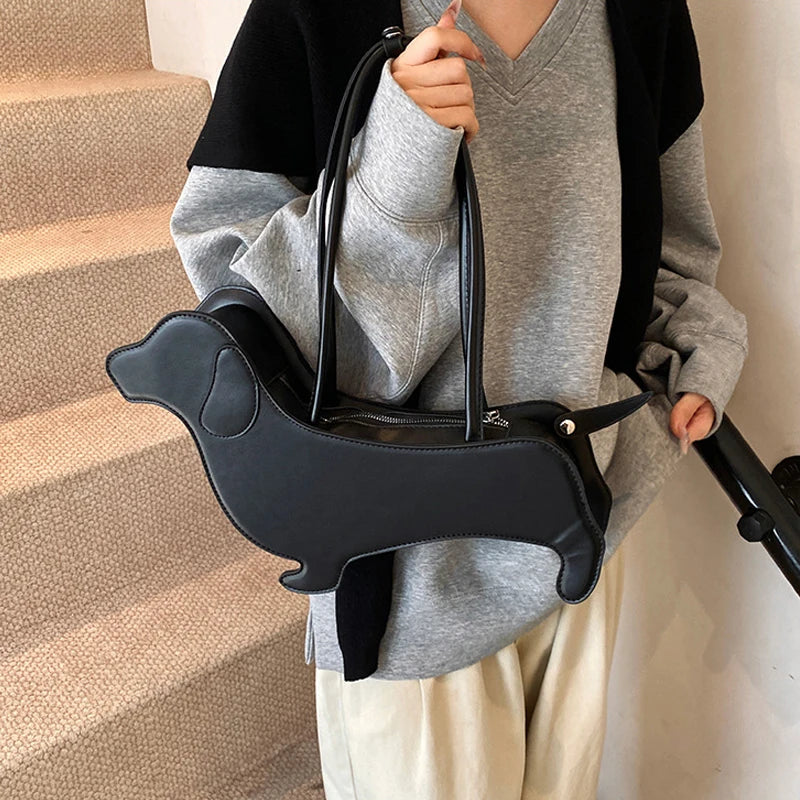 Handtasche Dackel aus PU-Leder