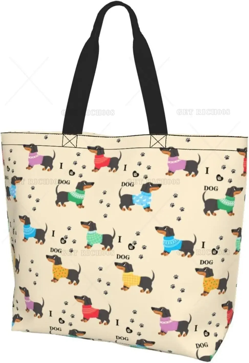 Handtasche mit süßen Dackelmotiven