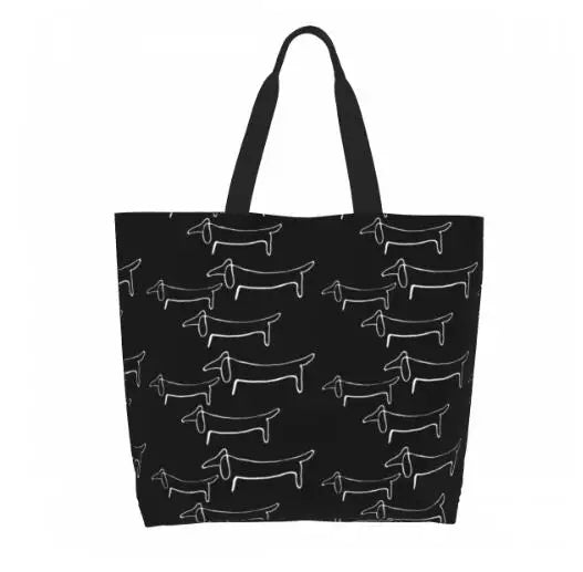 Handtasche mit süßen Dackelmotiven