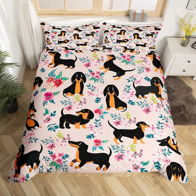 Bettwäsche mit verschiedenen Dackel- und Tiermotiven in den Größen 2 x 2 m und 1,35 x 2 m