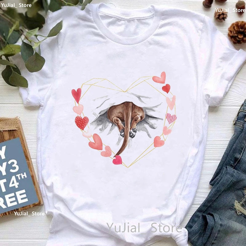 T-Shirt für Damen mit wunderschönen Dackel- und Hundemotiven