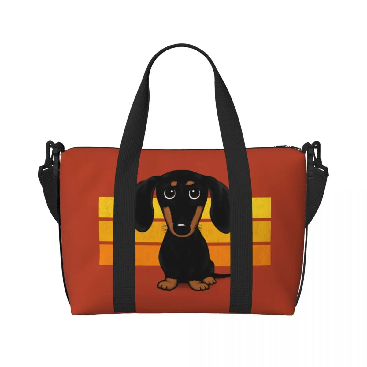 Tasche mit Dackelmotiven für Strand Gym Reise Shopping