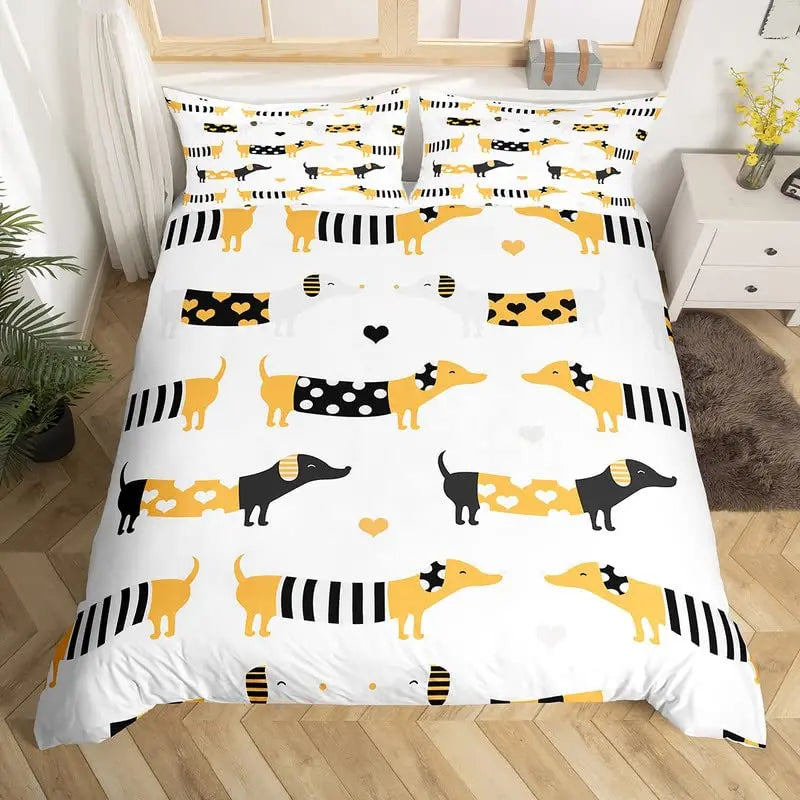 Bettwäsche mit verschiedenen Dackel- und Tiermotiven in den Größen 2 x 2 m und 1,35 x 2 m