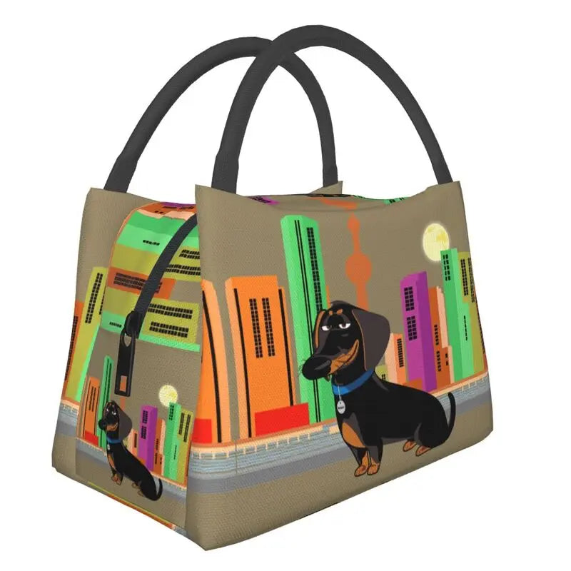 Thermotasche mit coolen Dackelmotiven
