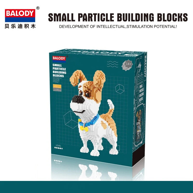 Dackel Hund Katze Micro Klemmbaustein