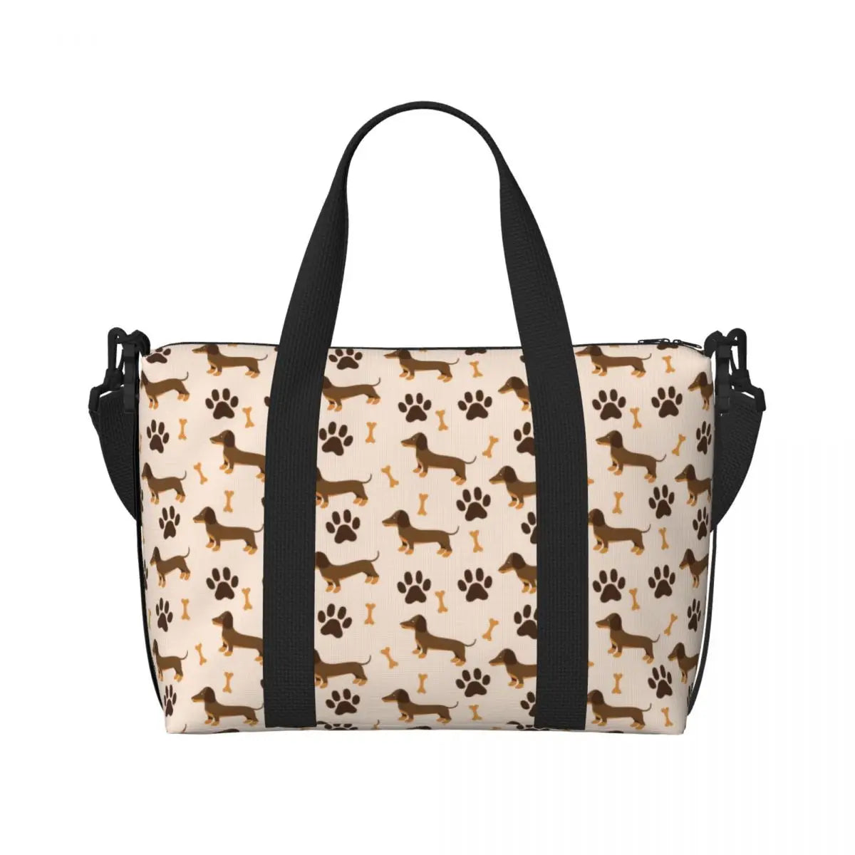 Tasche mit Dackelmotiven für Strand Gym Reise Shopping