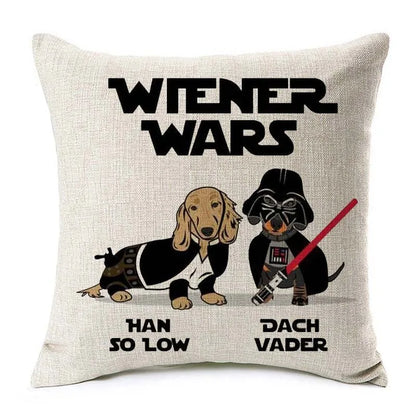 Design Kissenbezüge mit verschiedenen Dackelmotiven