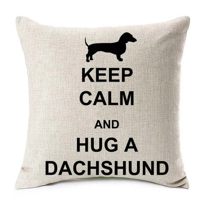 Design Kissenbezüge mit verschiedenen Dackelmotiven
