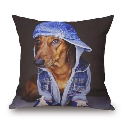 Design Kissenbezüge mit verschiedenen Dackelmotiven