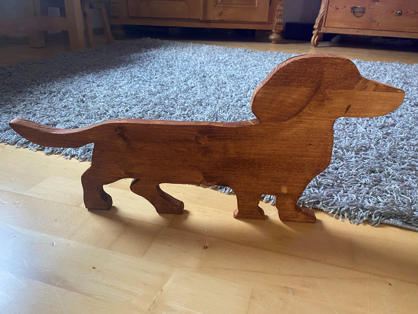 Deko Dackel aus Echtholz