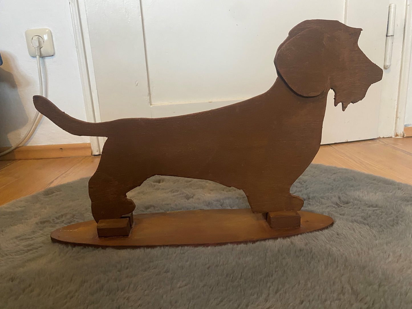 Rauhaar Dackel Echtrost Handarbeit