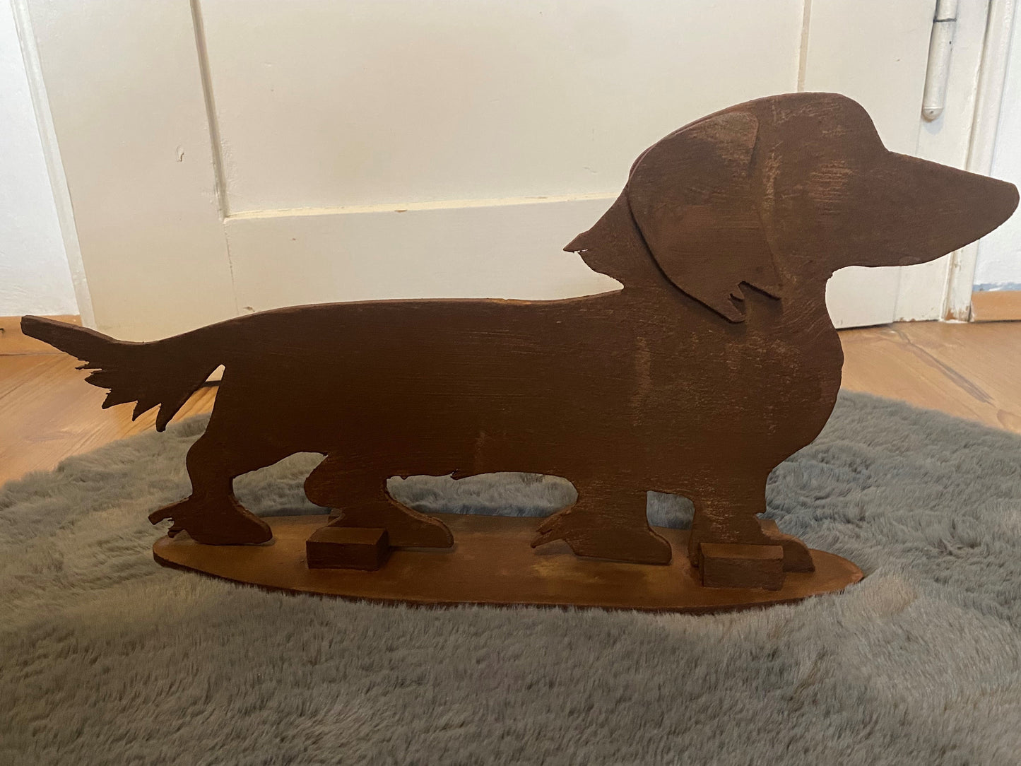 Dackel Langhaar Echtrost Handarbeit