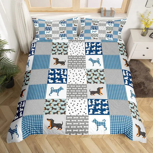 Bettwäsche mit verschiedenen Dackel- und Tiermotiven in den Größen 2 x 2 m und 1,35 x 2 m